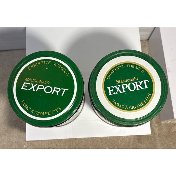 Vintage Macdonald Export Tobacco Tins 200G Set Of 2 Empty Collectible Cans With - Picture 3 of 8